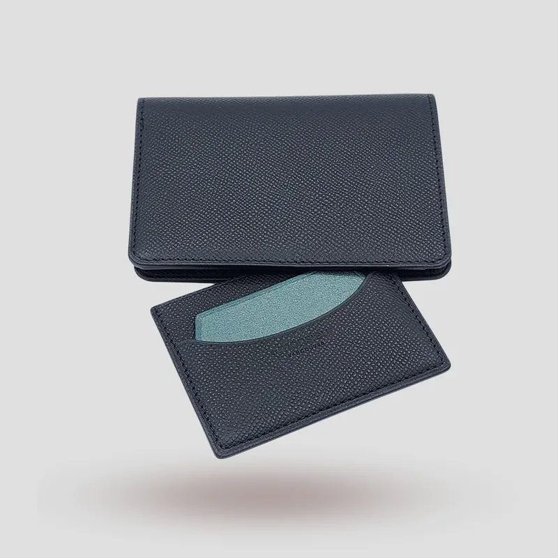 A custom passport cover and its companion cardholder.