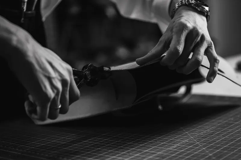 Joe working in his atelier, photographed by Dani Cruz Photography