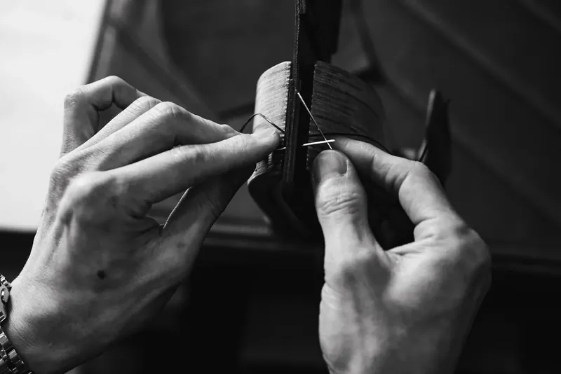Joe working in his atelier, photographed by Dani Cruz Photography