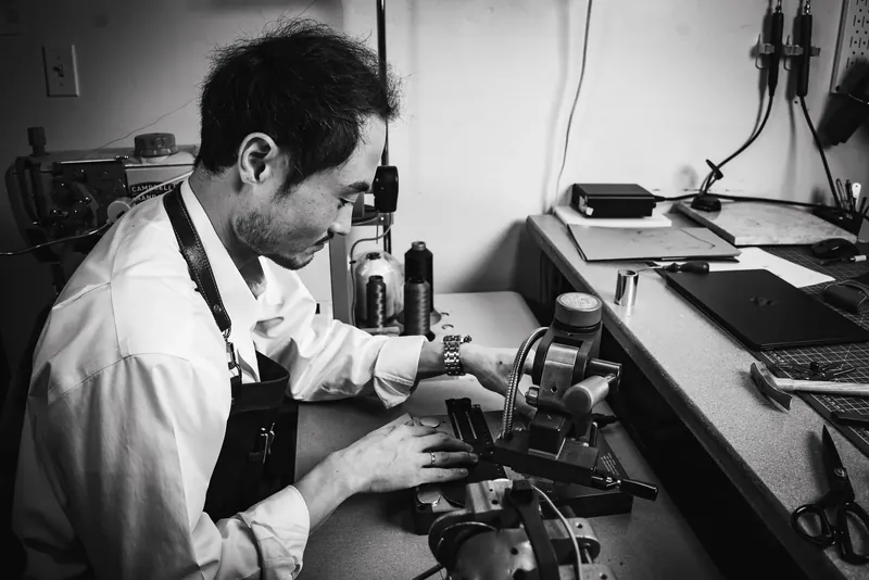 Joe working in his atelier, photographed by Dani Cruz Photography