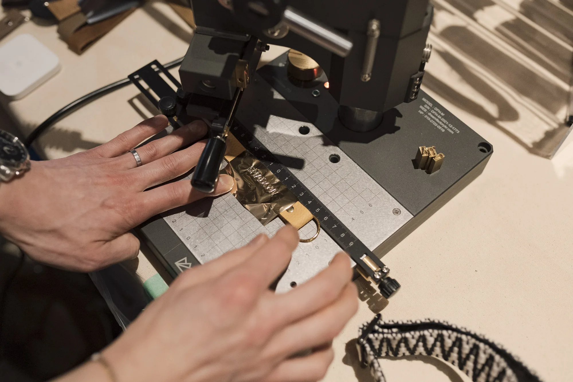Joe stamping at the SEEK Bespoke Market in Whistler